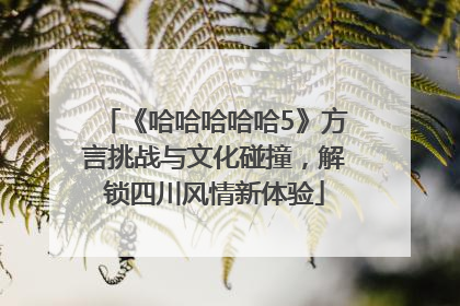 《哈哈哈哈哈5》方言挑战与文化碰撞，解锁四川风情新体验