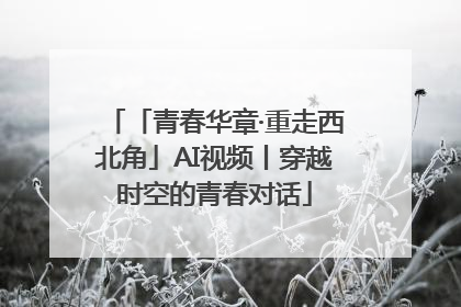 「青春华章·重走西北角」AI视频丨穿越时空的青春对话