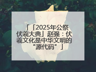 「2025年公祭伏羲大典」赵强：伏羲文化是中华文明的“源代码”