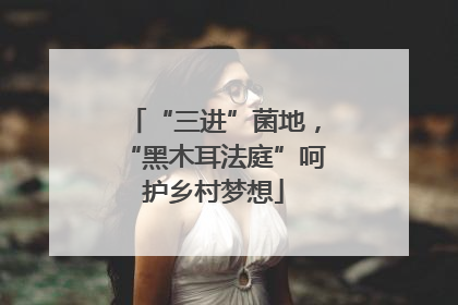 “三进”菌地，“黑木耳法庭”呵护乡村梦想