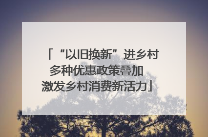 “以旧换新”进乡村 多种优惠政策叠加 激发乡村消费新活力