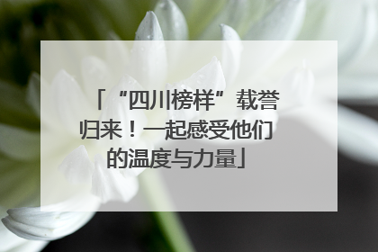 “四川榜样”载誉归来！一起感受他们的温度与力量