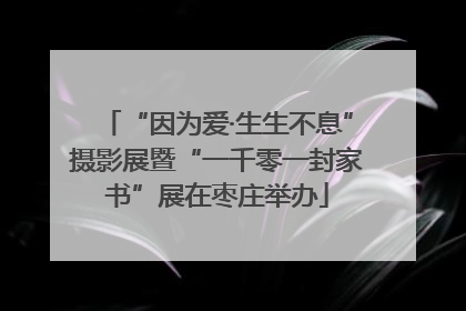 “因为爱·生生不息”摄影展暨“一千零一封家书”展在枣庄举办