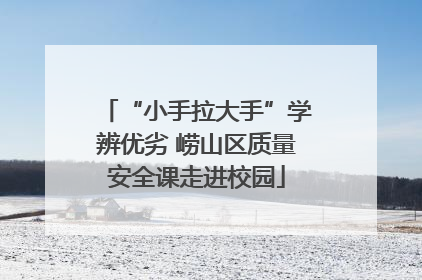 “小手拉大手”学辨优劣 崂山区质量安全课走进校园
