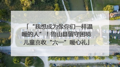 “我想成为像你们一样温暖的人”！鲁山县留守困境儿童喜收“六一”暖心礼