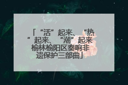 “活”起来、“热”起来、“潮”起来 榆林榆阳区奏响非遗保护三部曲