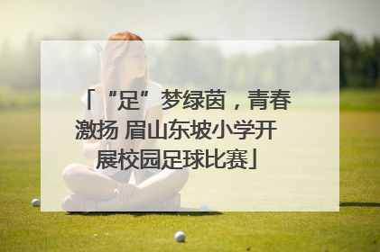 “足”梦绿茵，青春激扬 眉山东坡小学开展校园足球比赛