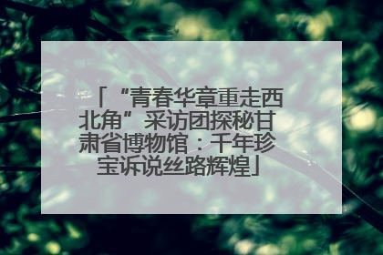 “青春华章重走西北角”采访团探秘甘肃省博物馆：千年珍宝诉说丝路辉煌