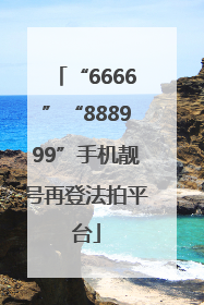 “6666”“888999”手机靓号再登法拍平台
