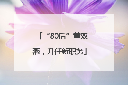 “80后”黄双燕，升任新职务