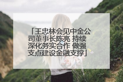 王忠林会见中金公司董事长陈亮 持续深化务实合作 做强支点建设金融支撑