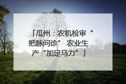 瓜州：农机检审“把脉问诊” 农业生产“加足马力”