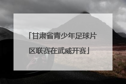 甘肃省青少年足球片区联赛在武威开赛