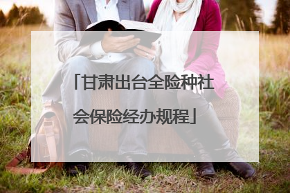 甘肃出台全险种社会保险经办规程