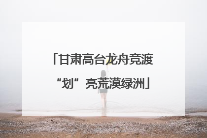 甘肃高台龙舟竞渡“划”亮荒漠绿洲
