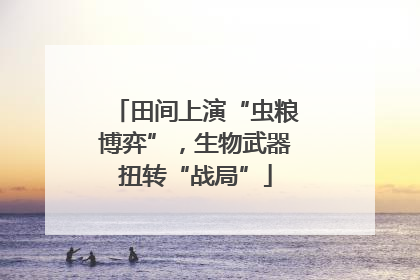 田间上演“虫粮博弈”，生物武器扭转“战局”