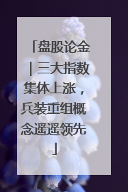 盘股论金｜三大指数集体上涨，兵装重组概念遥遥领先