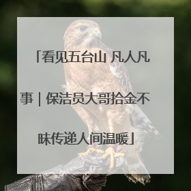 看见五台山 凡人凡事｜保洁员大哥拾金不昧传递人间温暖