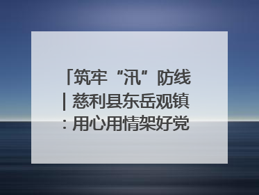 筑牢“汛”防线｜慈利县东岳观镇：用心用情架好党群温暖悠长的“连心桥”