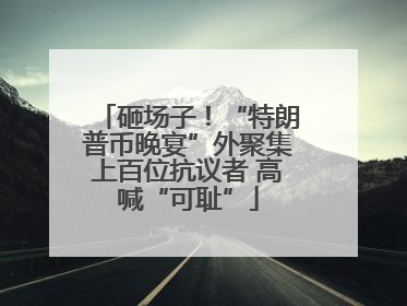 砸场子！“特朗普币晚宴”外聚集上百位抗议者 高喊“可耻”