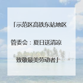 示范区高铁东站地区管委会：夏日送清凉 致敬最美劳动者