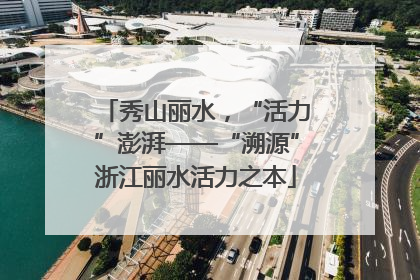 秀山丽水，“活力”澎湃——“溯源”浙江丽水活力之本