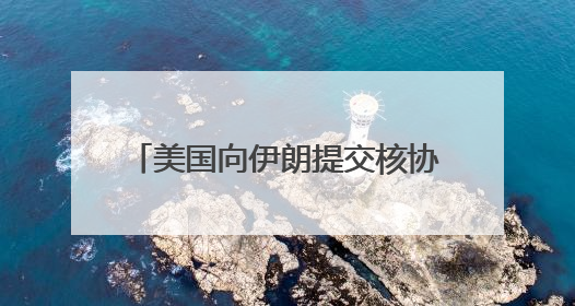 美国向伊朗提交核协议提案，伊朗回应：将按原则适当回应