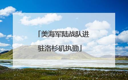 美海军陆战队进驻洛杉矶执勤