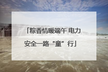 粽香情暖端午 电力安全一路“童”行