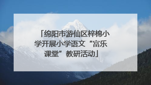 绵阳市游仙区梓棉小学开展小学语文“富乐课堂”教研活动