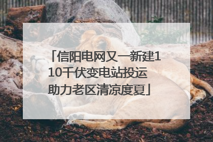 信阳电网又一新建110千伏变电站投运 助力老区清凉度夏