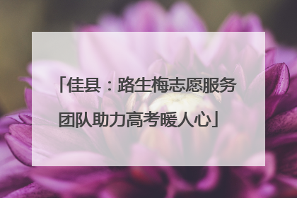 佳县：路生梅志愿服务团队助力高考暖人心
