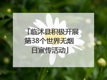 临沭县积极开展第38个世界无烟日宣传活动