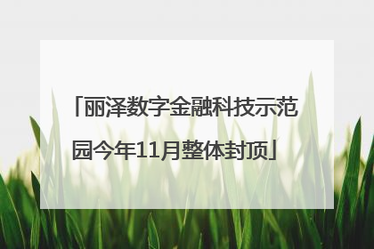 丽泽数字金融科技示范园今年11月整体封顶