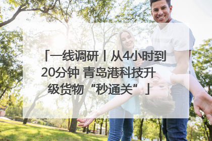 一线调研丨从4小时到20分钟 青岛港科技升级货物“秒通关”