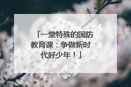 一堂特殊的国防教育课：争做新时代好少年！