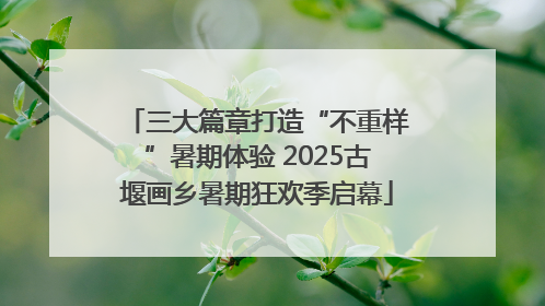三大篇章打造“不重样”暑期体验 2025古堰画乡暑期狂欢季启幕
