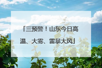 三预警！山东今日高温、大雾、雷暴大风