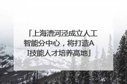 上海漕河泾成立人工智能分中心，将打造AI技能人才培养高地