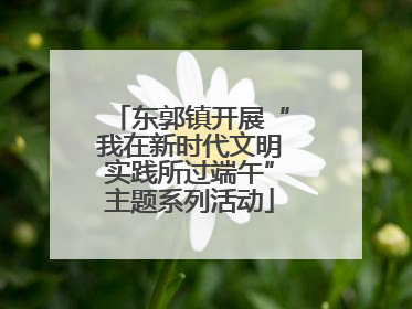 东郭镇开展“我在新时代文明实践所过端午”主题系列活动
