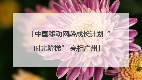 中国移动网龄成长计划“时光阶梯” 亮相广州
