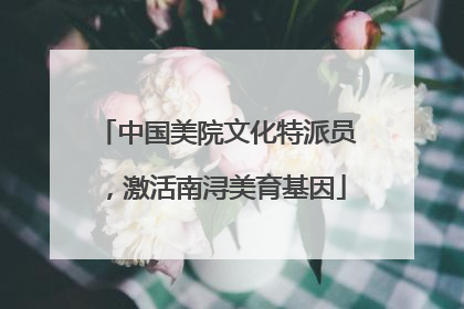 中国美院文化特派员，激活南浔美育基因