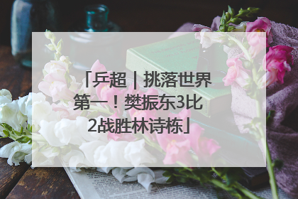 乒超｜挑落世界第一！樊振东3比2战胜林诗栋