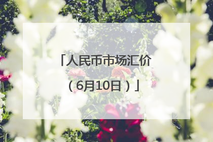 人民币市场汇价（6月10日）