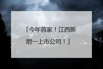 今年首家！江西新增一上市公司！