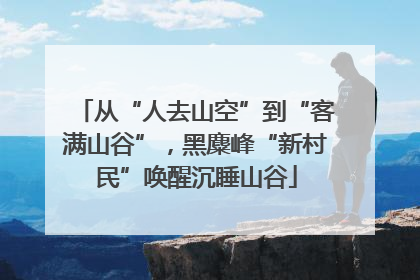 从“人去山空”到“客满山谷”，黑麋峰“新村民”唤醒沉睡山谷