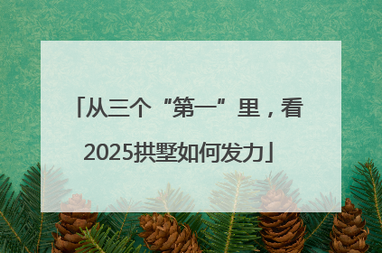 从三个“第一”里，看2025拱墅如何发力
