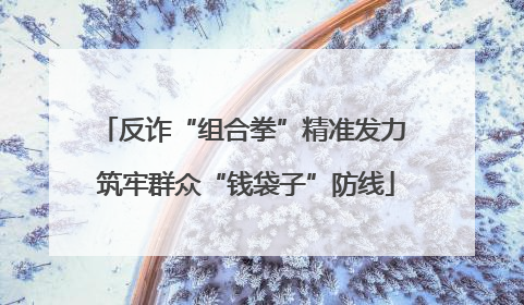反诈“组合拳”精准发力 筑牢群众“钱袋子”防线