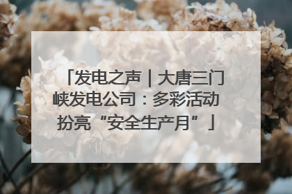 发电之声｜大唐三门峡发电公司：多彩活动扮亮“安全生产月”
