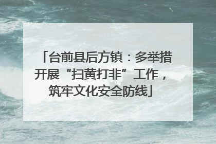 台前县后方镇：多举措开展“扫黄打非”工作，筑牢文化安全防线